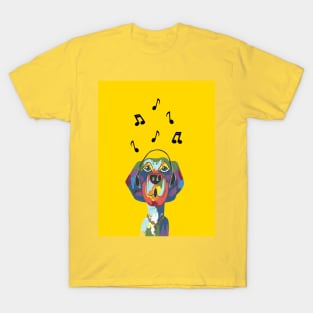 Funny Dog Singing The Blues T-Shirt